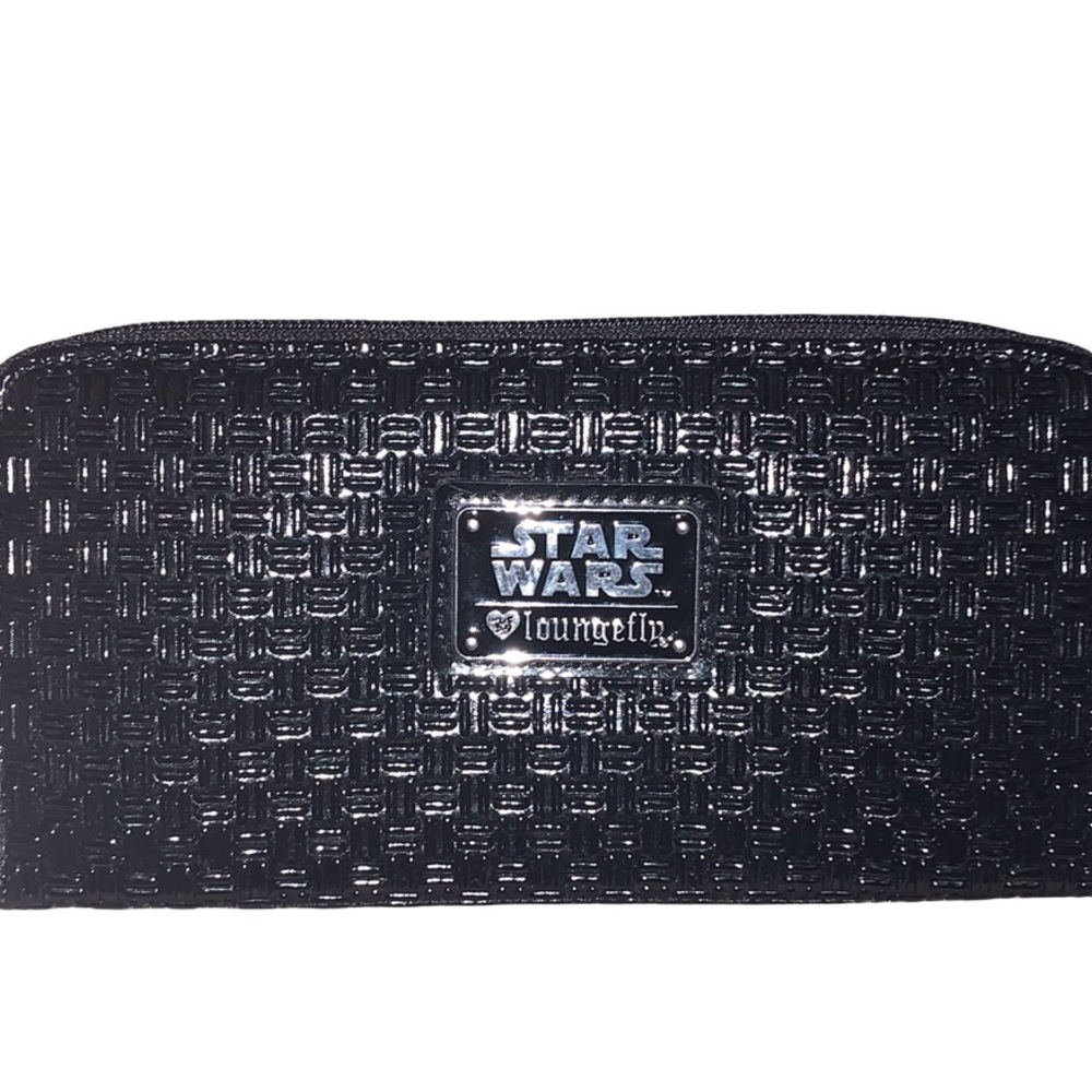 Loungefly Star Wars Kylo Ren Black Patent Leather Zip-Around Wallet